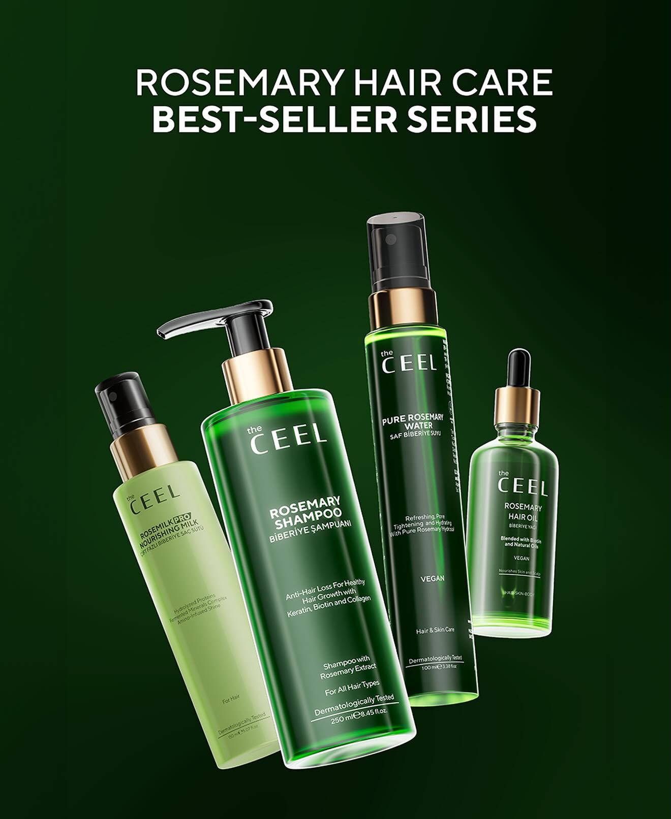Load video: Ceel Rosemary Water-100ml - Hair Growth & Scalp Health