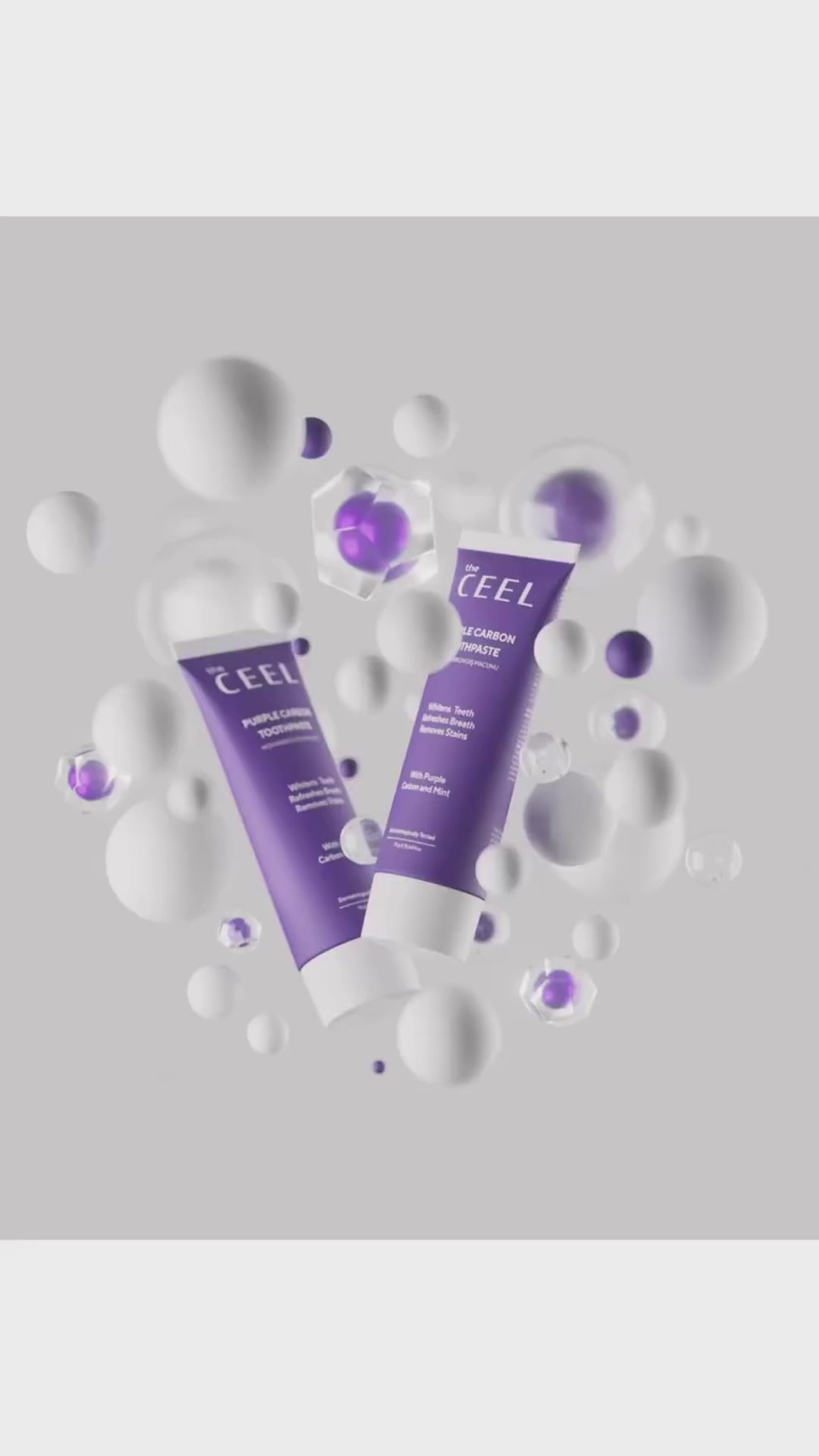 Load video: Ceel Carbon Purple Carbon Tootpaste -75g - Teeth Whitening & Oral Detox