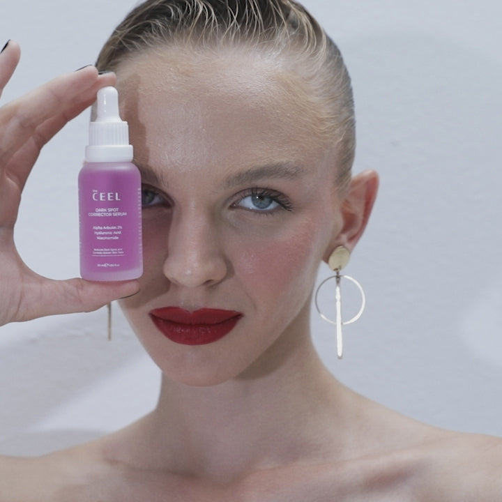 Load video: Ceel Natural Dark Spot Corrector Serum-30ml - Dark Spots & Pigmentation With Glutathione Alpha Arbutin 2%, HyaluronicAcid and Niacinamide