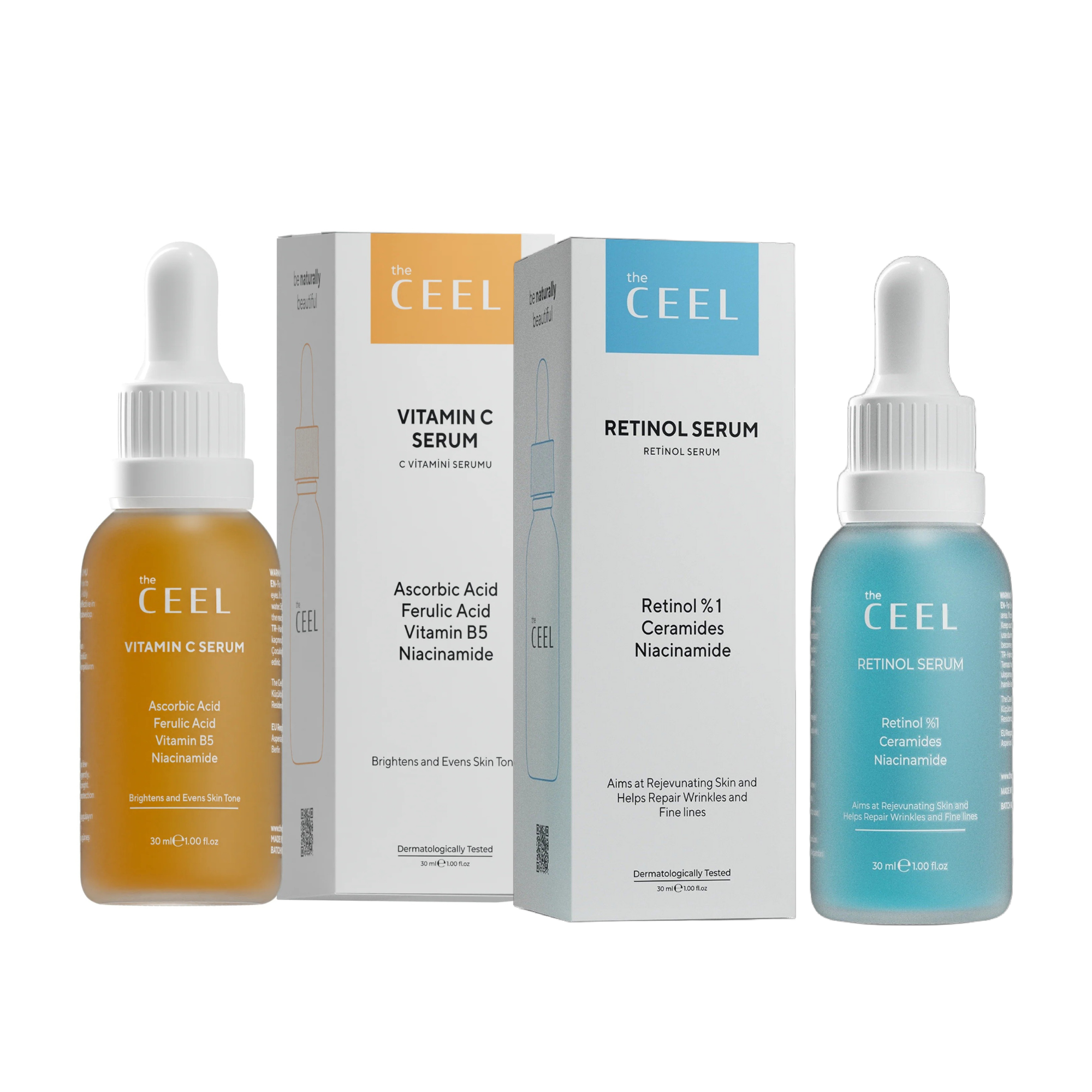 Ceel Radiance Ritual – Vitamin C Serum 30ml & Retinol Serum 30ml Combo