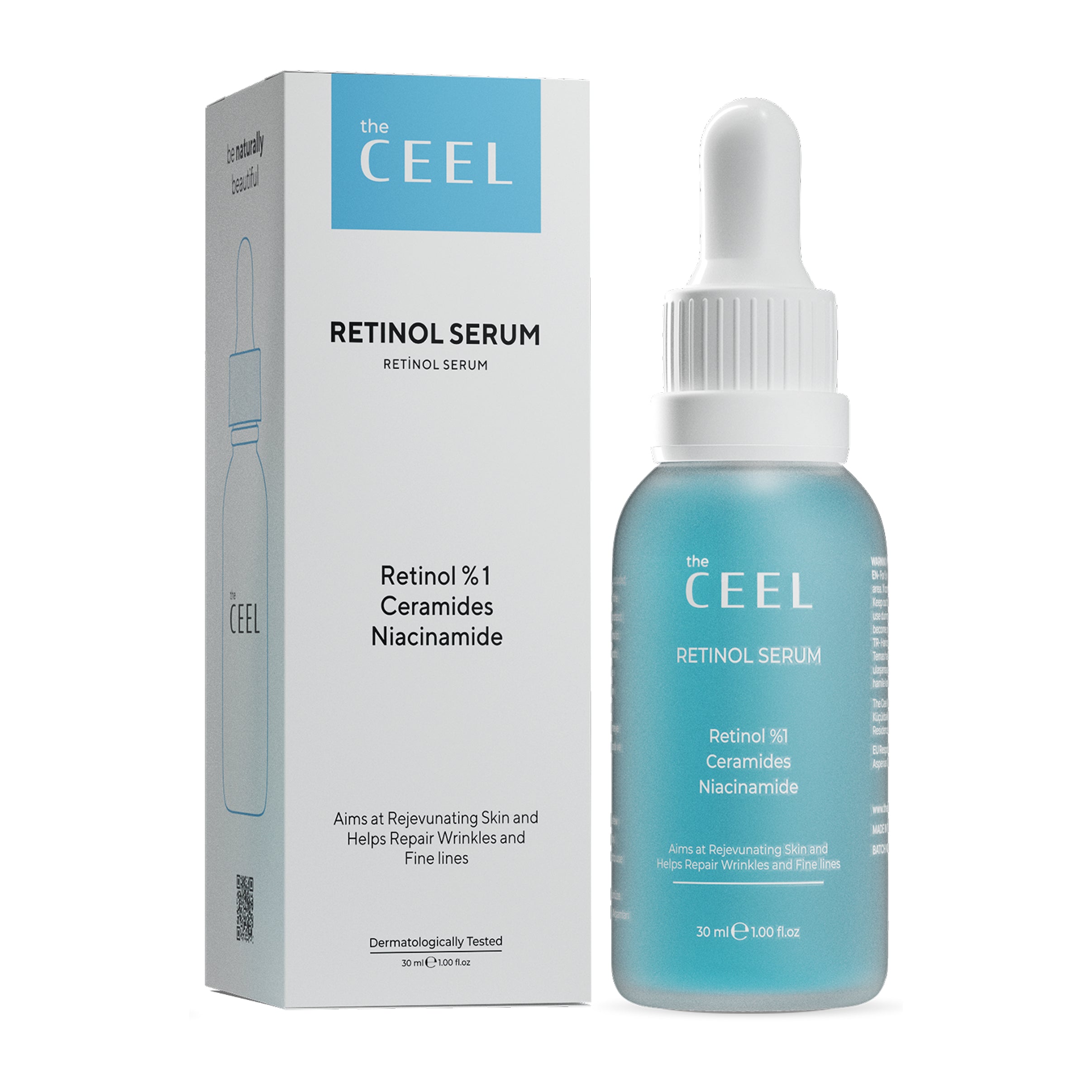 Ceel Natural Retinol Serum-30ml - Anti Wrinkle & Anti Aging With Retinol 1%, Ceramides and Niacinamide
