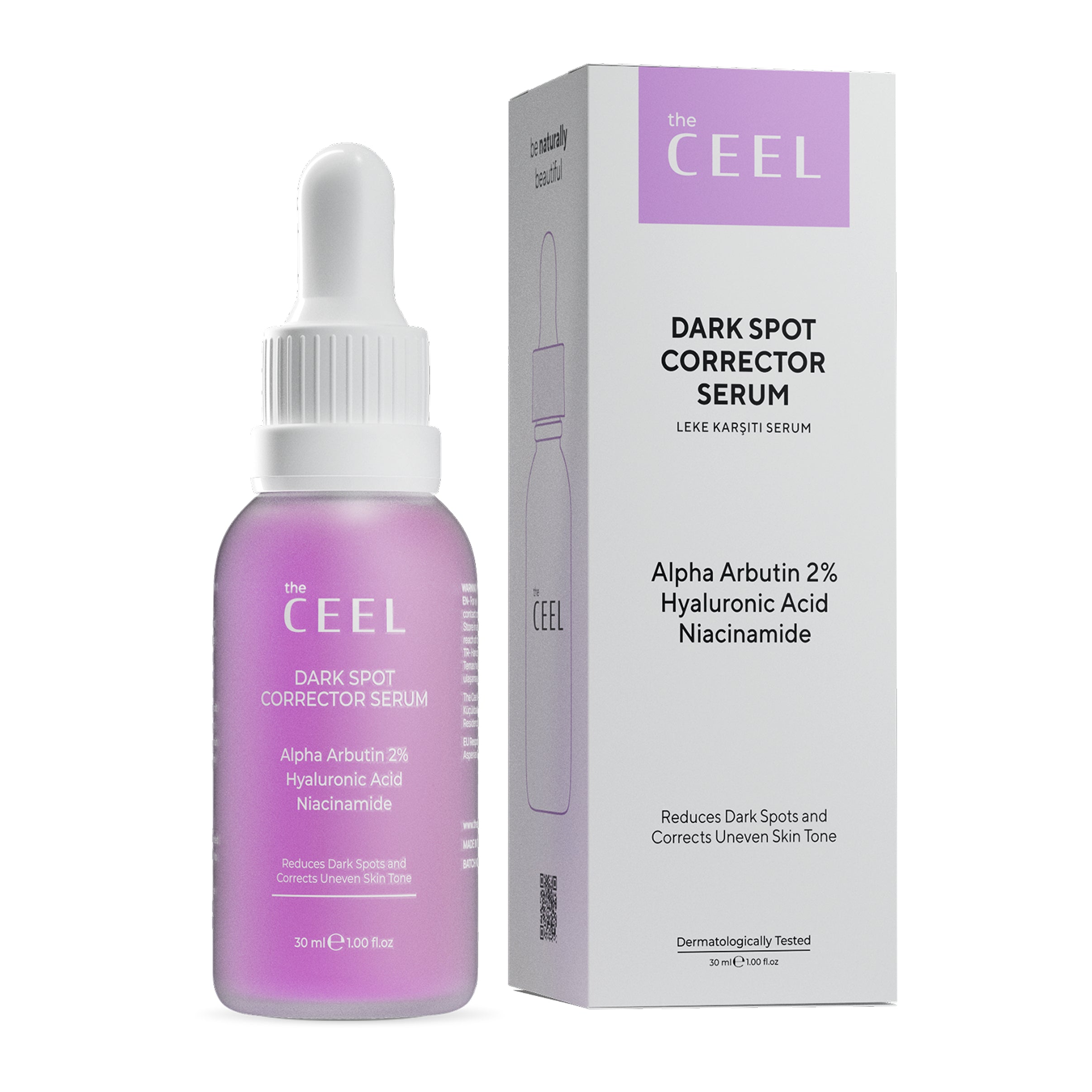 Ceel Natural Dark Spot Corrector Serum-30ml - Dark Spots & Pigmentation With Glutathione Alpha Arbutin 2%, HyaluronicAcid and Niacinamide