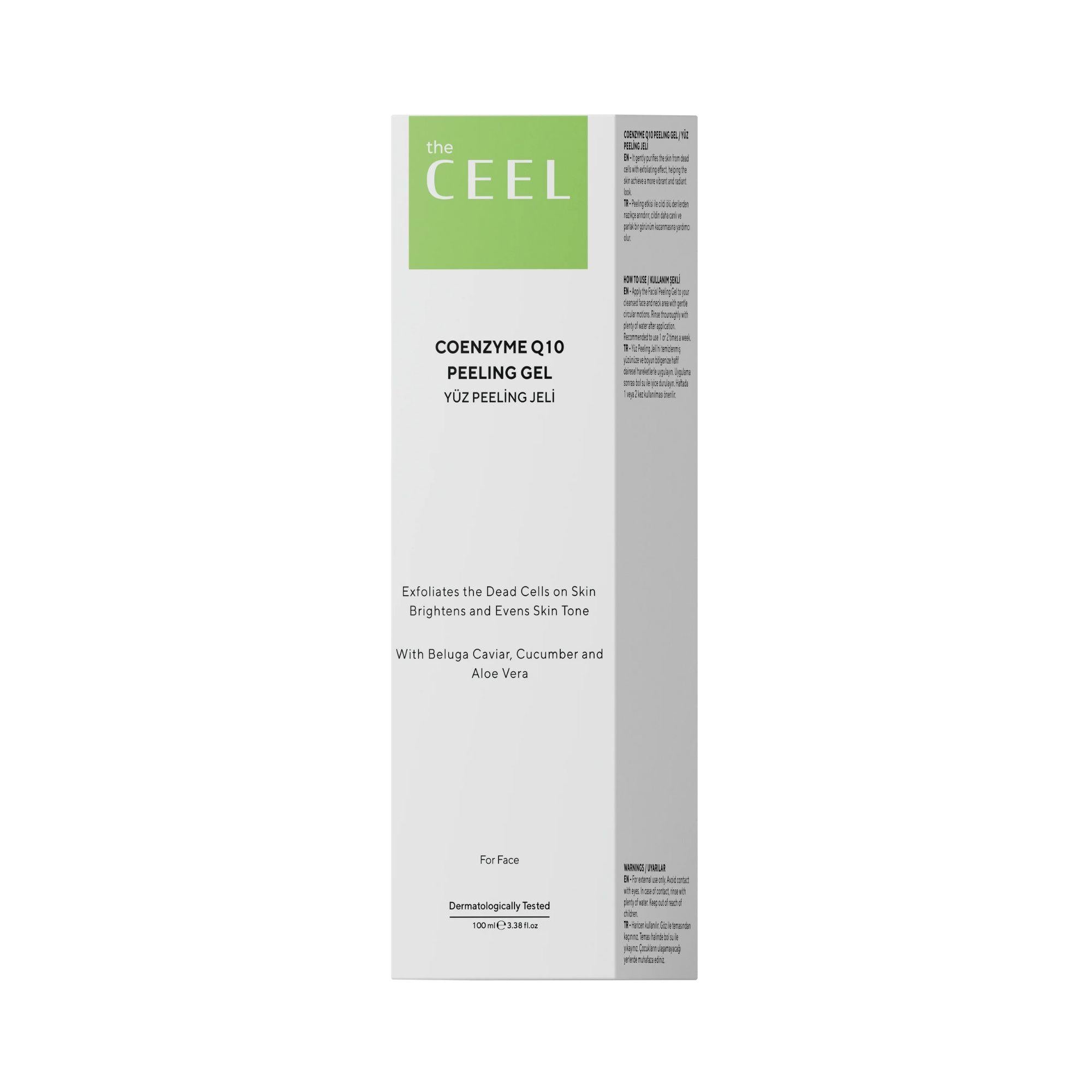 Ceel Coenzyme Peeling Gel - 100ml - Exfoliation & Dead Skin Removal With Beluga Caviar, Cucumber and Aloevera - Ceel AU