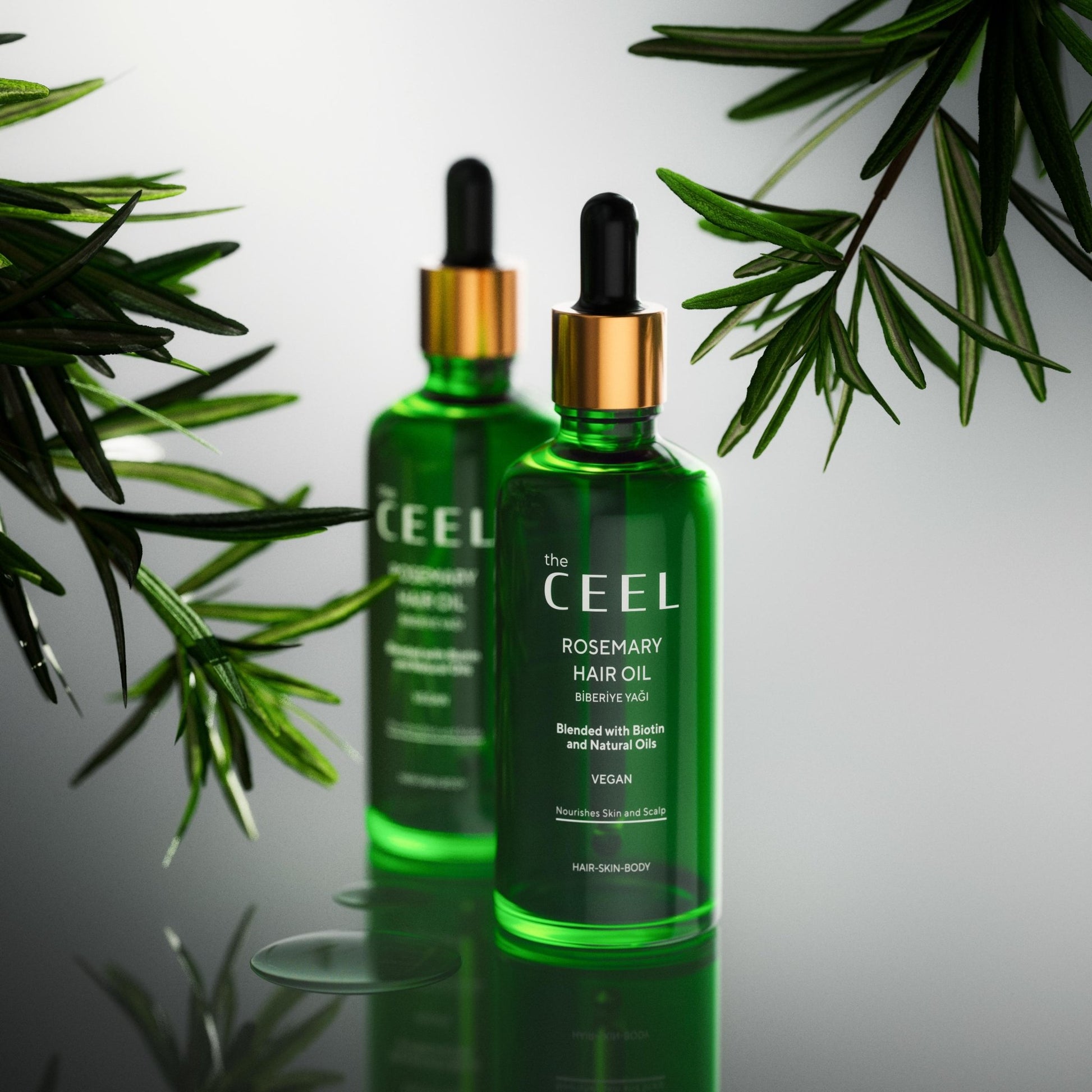 Ceel Rosemary Hair Oil - 50ml – Scalp and Hair Nourishment with Derma Roller 0.5mm - Ceel AU